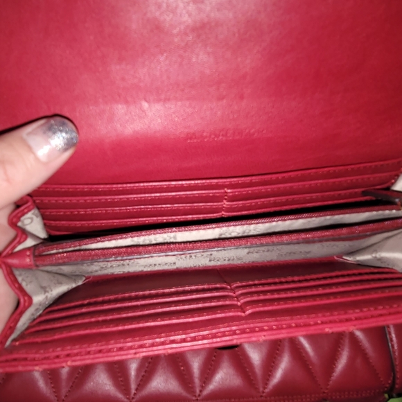 Red MK bag with matching wallet